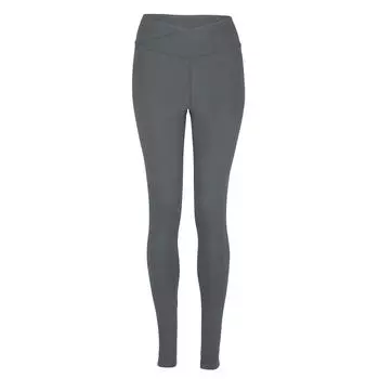 Yamadhi Basic Yoga Leggings Crossed Waist, органический хлопок, цвет антрацит (темный оттенок), антрацитово-серый