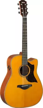 Yamaha A3M ARE Dreadnought Акустическая электрогитара в разрезе - Vintage Natural A3M ARE Dreadnought Cutaway Acoustic Electric Guitar