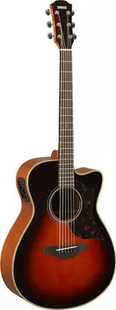 Yamaha AC1M-TBS Solid Sitka Spruce/Mahogany Concert Cutaway with Electronics 2021 Tobacco Brown Sunb