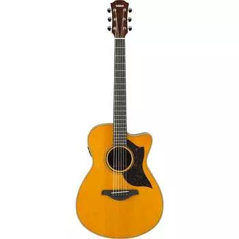 Yamaha AC3R Acoustic Electric ARE Концертная гитара в разрезе, Vintage Natural