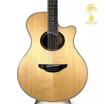 Yamaha APX700II-12 Thinline 12-струнная электроакустическая гитара с вырезом, черная APX700II-12 Thinline 12-String Cutaway Acoustic-Electric Guitar Black