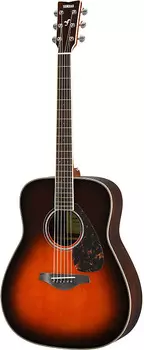 Yamaha FG830 Solid Top Dreadnought Acoustic Tobacco Brown Sunburst