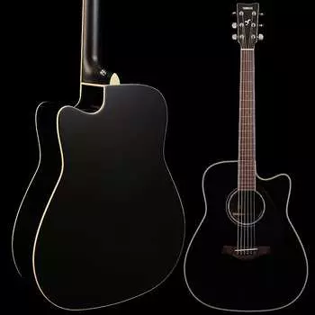 Yamaha FGX830C BL Black Folk Acoustic Electric Solid Top Палисандр Нижняя дека и обечайки 4 фунта 12 унций FGX830C BL Black Folk Acoustic Electric Solid Top Rosewood Ba...