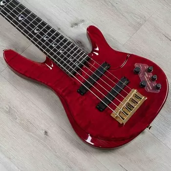 Yamaha John Patitucci TRBJP2 6-струнный бас, гриф из черного дерева, транс темно-красный