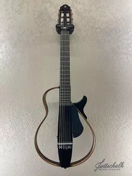 Yamaha SLG200N Бесшумная гитара с нейлоновыми струнами, прозрачная, черная SLG200N Silent Nylon String Guitar