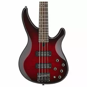 Yamaha TRBX604FM 4-струнная бас-гитара, Flamed Maple, Dark Red Burst