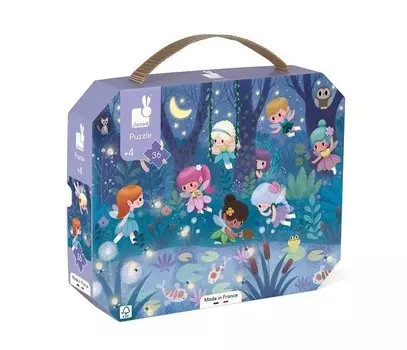 Янод, пазл, в чемоданчике Феи и кувшинки, 36 шт. Janod