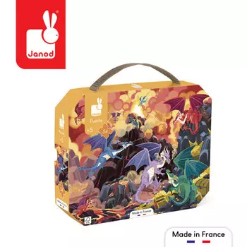 Янод, пазл, в чемодане Огненные драконы, 54 шт. Janod