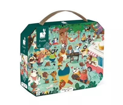 Янод, пазл, в чемодане The Teddy Bear Family, 54 шт. Janod
