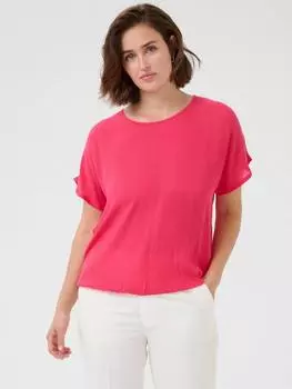 Янтарная блузка с коротким рукавом KAFFE, цвет Raspberry