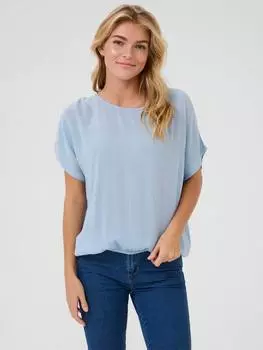 Янтарная блузка с коротким рукавом KAFFE, цвет Soft Chambray