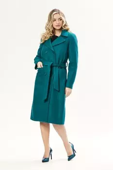 Янтарное пальто из шерсти с пришитыми карманами Barocca, зеленый