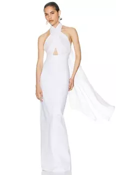 Янтарное платье Helsa, белый