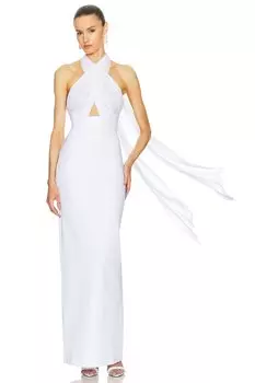 Янтарное платье Helsa, белый