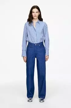 Янтарные джинсы-бочонки Arket, синий