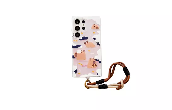 Янтарный чехол для телефона An Bacher, Cute pig with bracelet