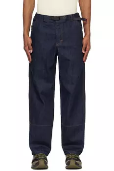 Японские рабочие джинсы из денима Gramicci, индиго