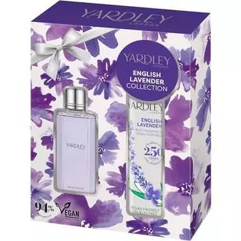 Yardley English Lavender EDT & Body Spray Set - Christmas Gift for Her - Birthdays Yardley London