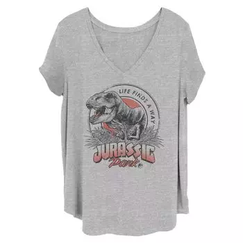 Яркая футболка больших размеров для юниоров Jurassic Park Life Finds A Way Licensed Character