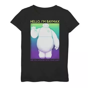 Яркая футболка Disney's Big Hero 6 Baymax Hello Wave для девочек 7–16 лет Licensed Character