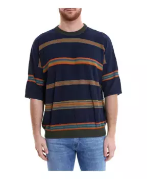 Яркая футболка из хлопка в рубчик Roberto Collina, зеленый