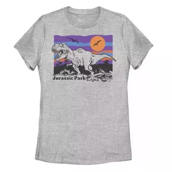 Яркая футболка с логотипом «Парк Юрского периода» для юниоров Sunset T-Rex Jungle Licensed Character