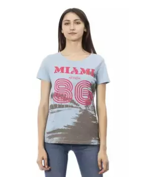 Яркая хлопковая футболка Action Trussardi, синий