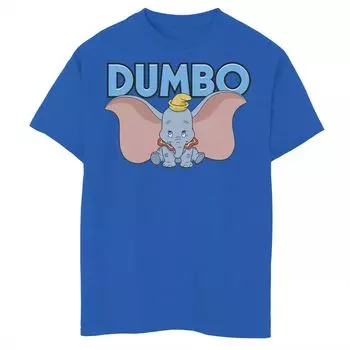Яркая синяя футболка с изображением имени и плакатом Disney's Dumbo для мальчиков 8–20 лет Disney