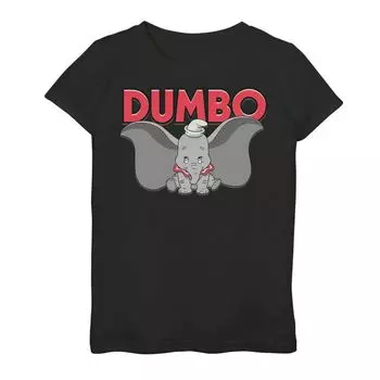 Яркая синяя футболка с изображением имени и постером Disney's Dumbo Girls 7–16 Licensed Character