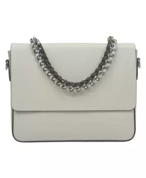 Яркая сумка через плечо с ремешком цепочкой Estro, бежевый