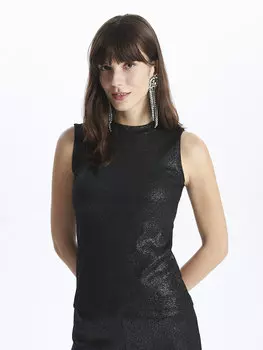 Яркая женская туника с круглым вырезом LCW Modest