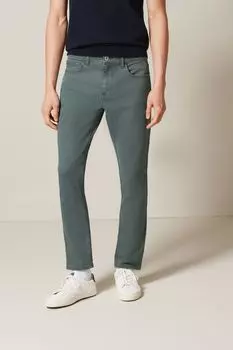 Яркие эластичные джинсы Next, зеленый