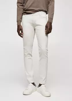 Яркие джинсы скинни MANGO, светлый/пастельно-серый