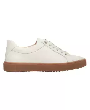 Яркие кроссовки на платформе из натуральной кожи Estro, бежевый