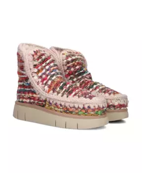 Яркие шерстяные эскимосские сапоги на зиму. Mou, мультиколор