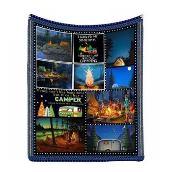 Яркий цвет, уютная атмосфера, не выцветает, прямоугольное фланелевое одеяло, спальня, гостиная, серия с рисунком автобуса, двухслойное одеяло, дорожные принадлежности-B Hameb