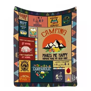 Яркий цвет, уютная атмосфера, не выцветает, прямоугольное фланелевое одеяло, спальня, гостиная, серия с рисунком автобуса, двухслойное одеяло, дорожные принадлежности-H Hameb