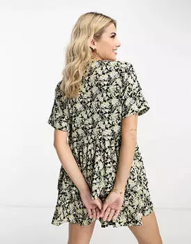 Яркий комбинезон с пуговицами спереди ASOS DESIGN