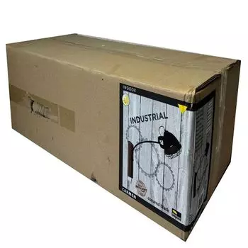 Яркий настенный светильник Carmen, черный, промышленный дизайн, макс. 40 Вт, E27, поворотный, без лампочки. BRILLIANT