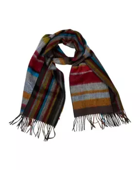 Яркий полосатый шарф из шерсти и кашемира Paul Smith, мультиколор