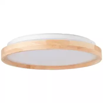 Яркий потолочный светильник "Alson", 1 лампочка, LED - Nature Style - 2500 люмен, с функцией памяти - 39см Brilliant 39,5 см, Высота: 6,5 см, цвет holz hell/wei