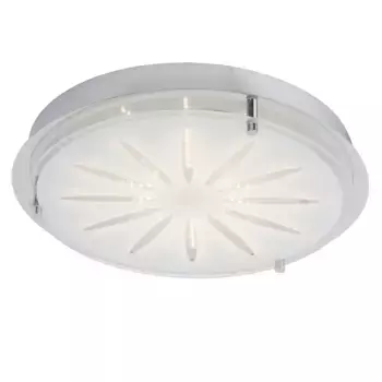 Яркий потолочный светильник "Cathleen", 1 лампочка, светодиодный модуль | Прочно интегрированный светодиодный настенный и потолочный светильник 33 см, хром Brilliant 33 см, Высота: 5,5 см, цвет chrom