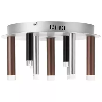 Яркий потолочный светильник "Cembalo" Brilliant 40 см, Высота: 21,5 см, цвет alu/schwarz/braun