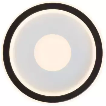 Яркий потолочный светильник Vegas, 1 лампочка, светодиод - 25см - 2400 люмен, 3000 Кельвин, теплый белый свет Brilliant 25,6 см, Высота: 3 см, белый/черный