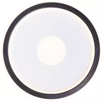 Яркий потолочный светильник Vegas, 1 лампочка, 30 см - 2900 люмен, 3000 Кельвин, теплый белый, 3 уровня регулировки яркости Brilliant 30,8 см, Высота: 3 см, белый/черный