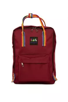 Яркий регулируемый рюкзак с квадратным ремнем Bagmori, бургундия