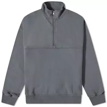 Яркий стандартный органический свитшот с застежкой-молнией на четверть