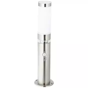 Яркий столбик освещения "BOLE", 1 лампочка, лампа E27 | без лампочки, высота 50 см, 8 см, датчик движения, металл/пластик, нержавеющая сталь Brilliant 7,5 см, Высота: 50 см, цвет edelstahlfarben