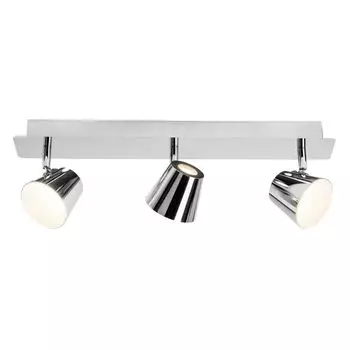 Яркий светодиодный настенный и потолочный светильник Torsion chrome 3 x 6W 1950lm теплый белый 3000K поворотный BRILLIANT, серебро