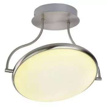 Яркий светодиодный потолочный светильник, двойной, нержавеющая сталь/белый, 25 Вт, 1932 лм, теплый белый, 3000 К, поворотный BRILLIANT